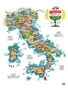 Beautiful Italian Wine Map by Antoine Corbineau | Foodiggity