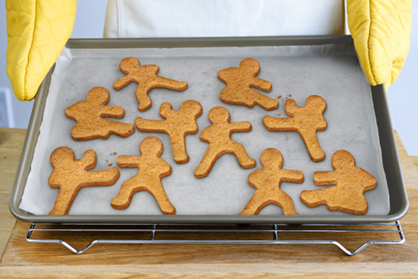 Ninjabread Men Cookie Biscuit Cutters  Kung Fu Gingerbread 3 Pcs Ninja Man IT