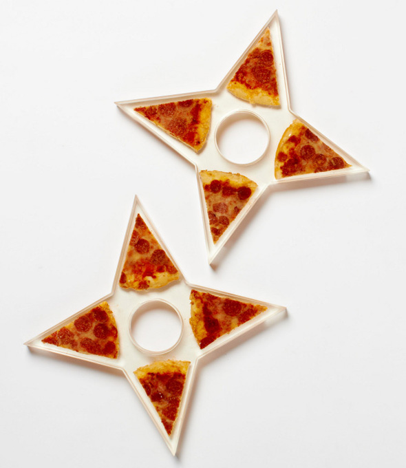Pepperoni Pizza Ninja Throwing Stars