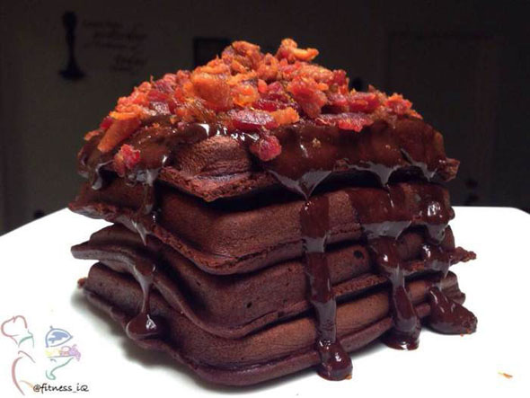 brownie-waffles-bacon