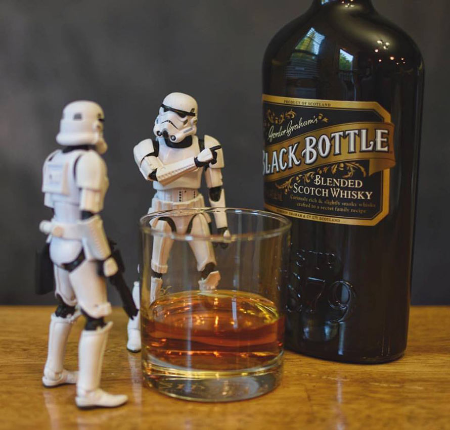 "Look sir, a black bottle. We must tell Lord Vader."